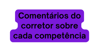 Comentários do corretor sobre cada competência